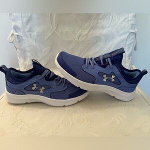Under Armour Navy and White Running Shoes